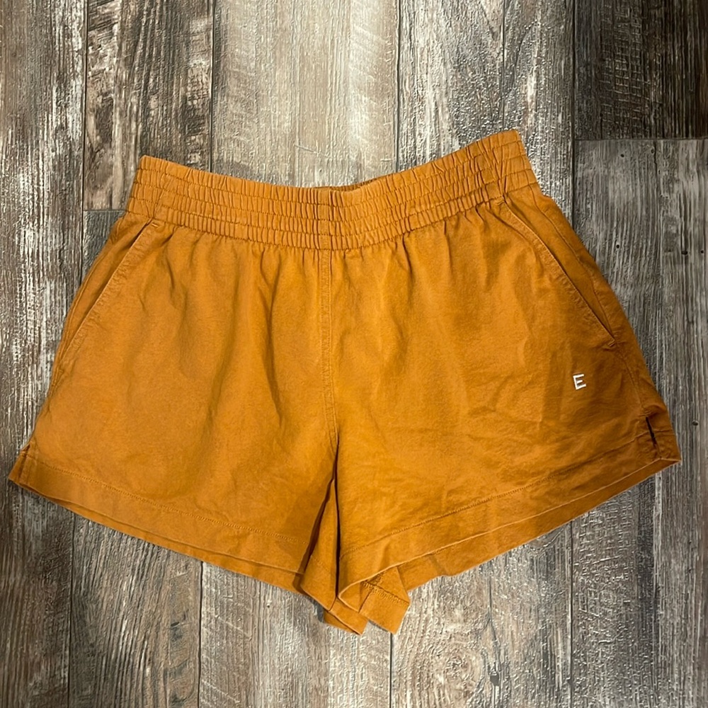 Everlane elastic casual organic cotton pull on shorts